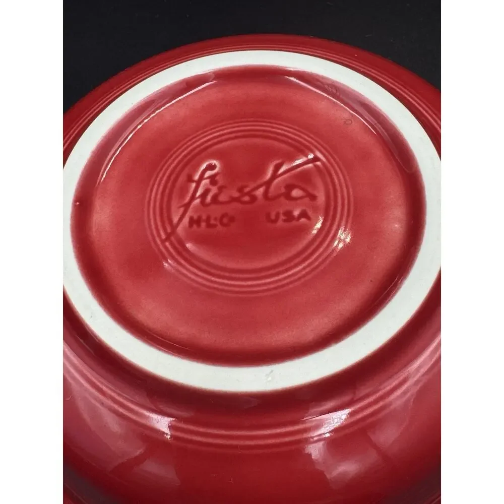 Fiesta Scarlet Classic Rim Small Bowls Set of 4 HLC USA 5 5/8”